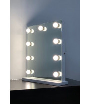 Настольное  гримерное зеркало с подсветкой без рамы 70x50 см