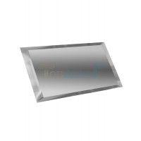Прямоугольная зеркальная плитка серебро 150х75 мм